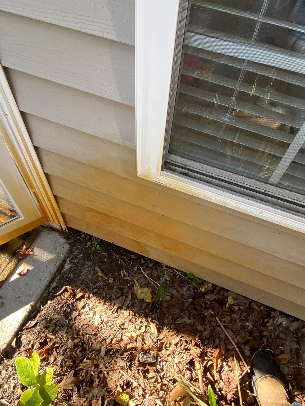 Removed Rust Spot On Vinyl Siding From AC Overflow Line in Murrells Inlet, SC